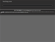 Tablet Screenshot of leerbug.com